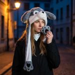 cappello con orecchie che si muovono